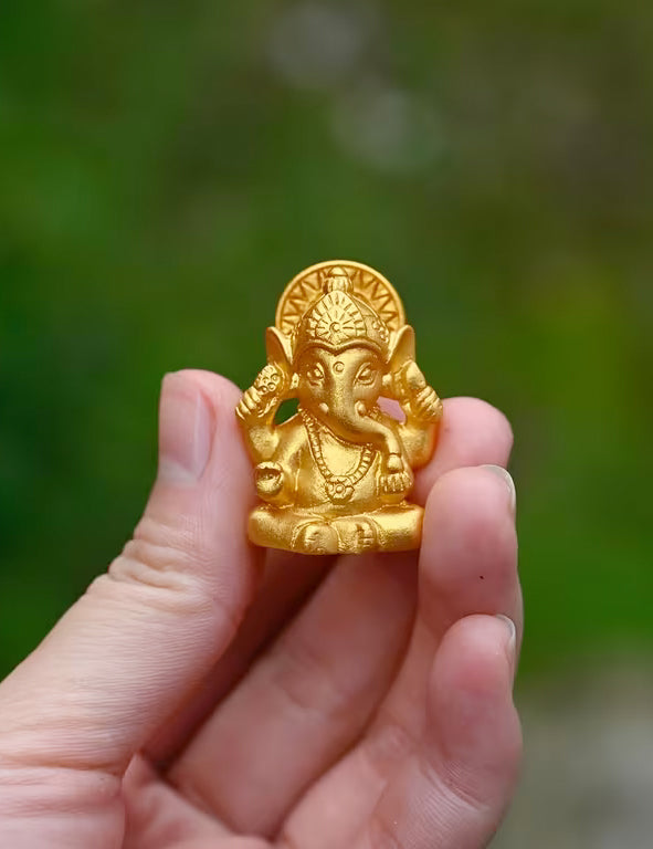 Mini statua oro Ganesh