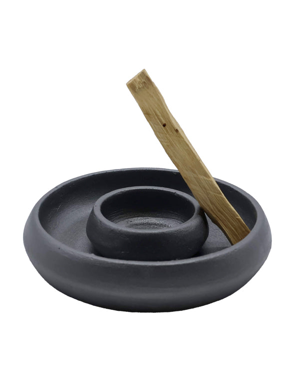 Porta smudge in terracotta nera
