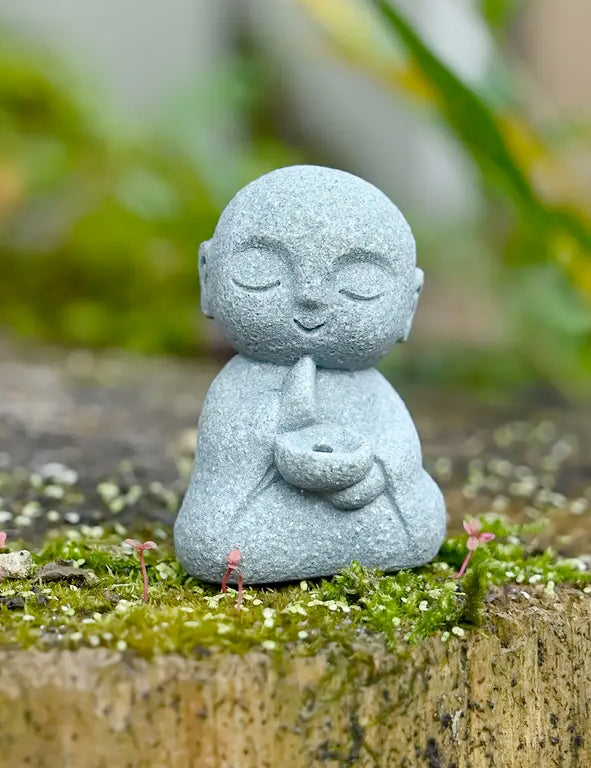Statuette coppia di Monaci zen