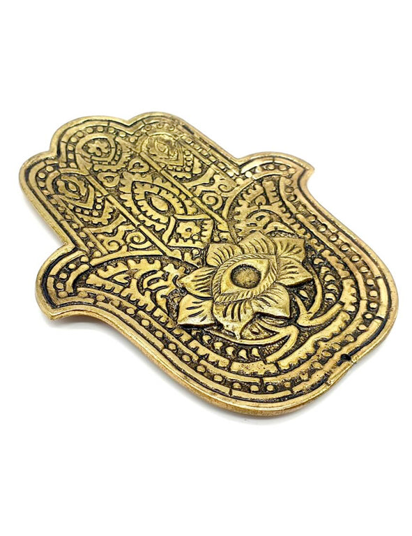 Porta incenso Mano Fatima oro