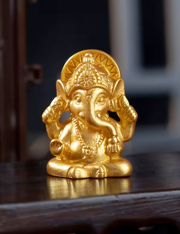 Mini statua oro Ganesh