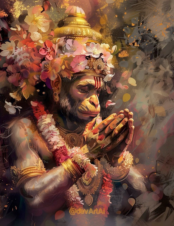 Quadro Hanuman in metallo